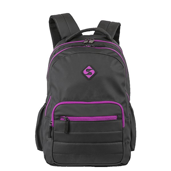 Mochila Sestini College Hydroblock 2 Comp Preto e Roxo