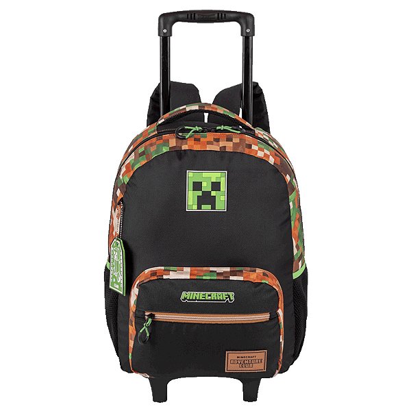 Mochila com Carrinho Sestini Minecraft X Outdoors Preto