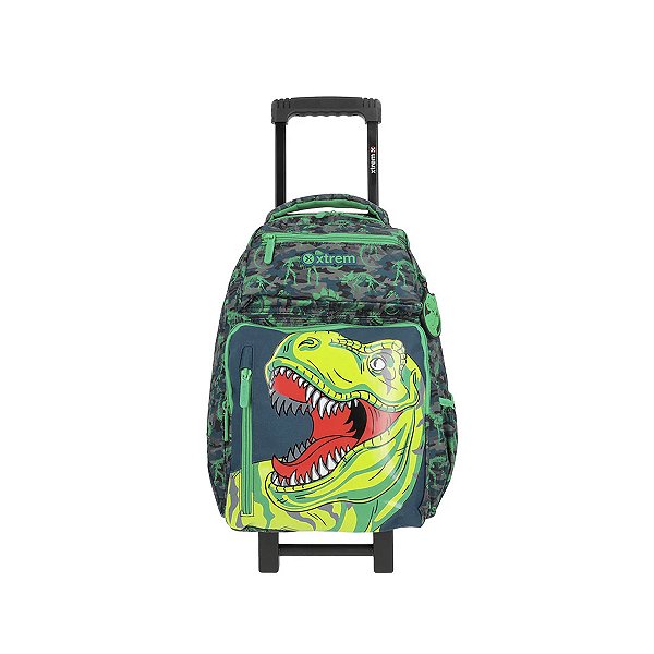 Mochila com Carrinho Xtrem New Run 4xt Dino Verde