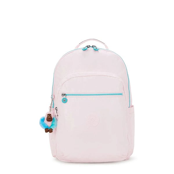Mochila Kipling Seoul Sea Pink Met Feminino Rosa
