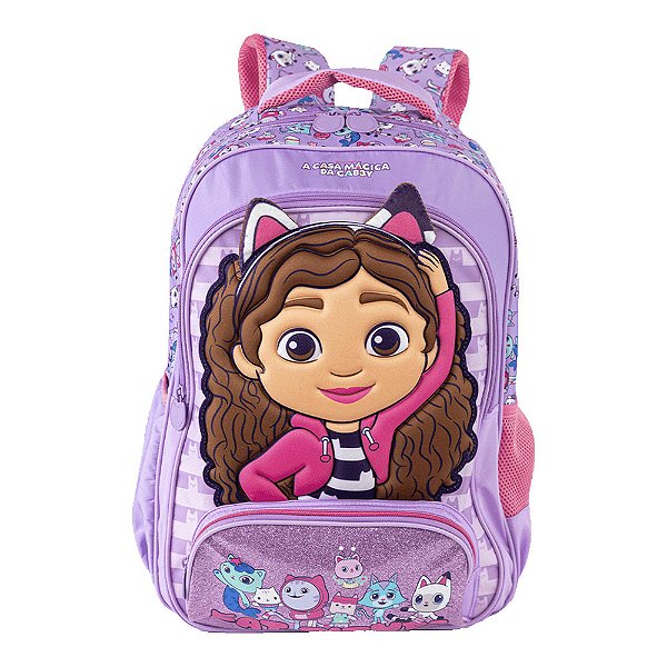 Mochila Sestini Grande Gabby Y Cattitude Infantil Lilás