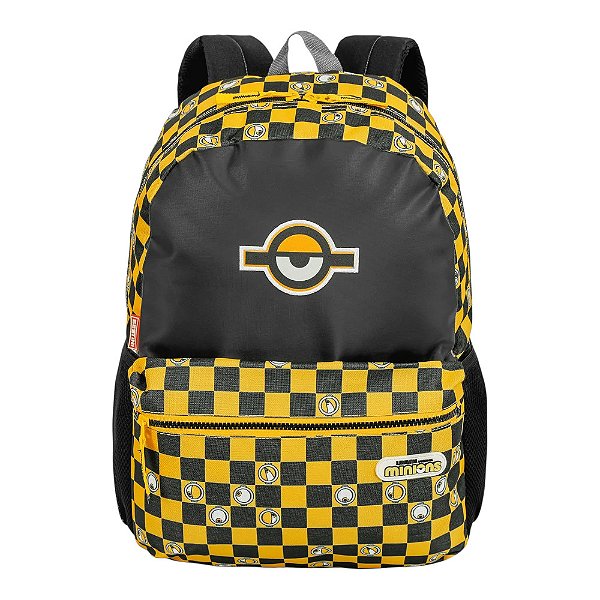 Mochila Sestini G Minions Plus Chess Preto e Amarelo