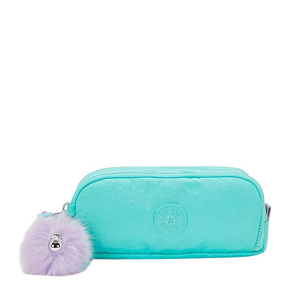 Estojo Kipling Gitroy Funky Stars Emb Feminino Verde
