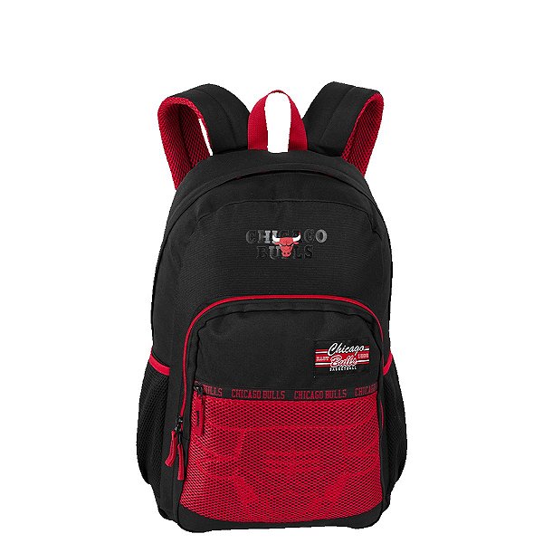Mochila Sestini Grande NBA Legend Bulls Vermelho e Preto