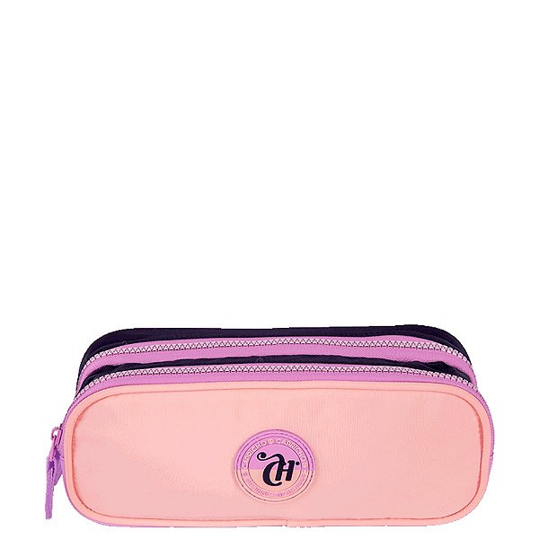 Estojo Sestini 2 Comp Capricho Block Pessêgo Feminino Rosa