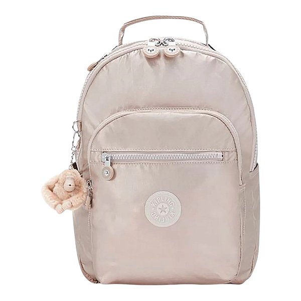 Mochila Kipling Seoul S Metallic Glow Feminino Prata