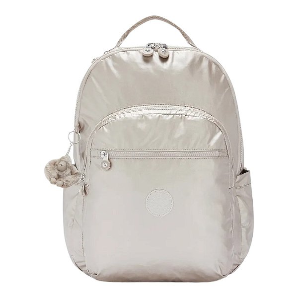 Mochila Kipling Seoul Xl Metallic Glow Feminino Dourado