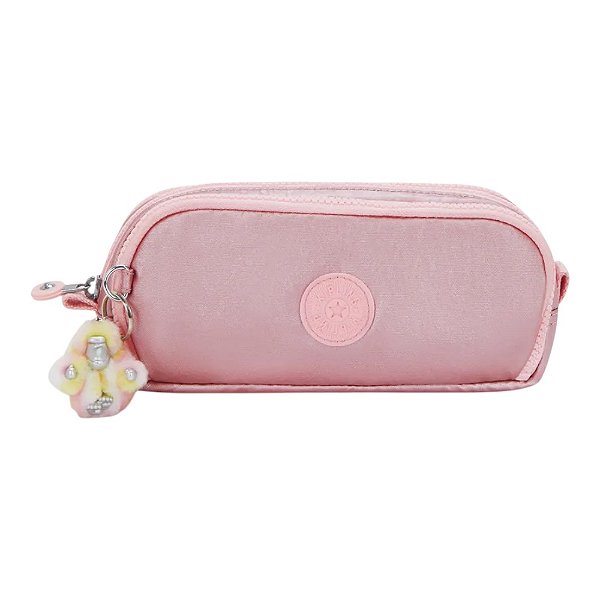 Estojo Kipling Gitroy Bronze Pink Met Feminino Rosa