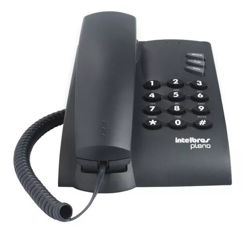 Telefone Pleno Intelbras Com Fio Preto