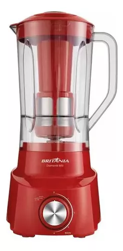 Liquidificador Diamante 800 900w 2,65 Litros Vermelho Britânia 127v