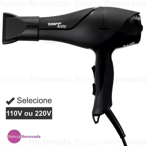 Secador De Cabelos Motor Ac Profissional Easy 1700w Taiff Cor Preto 220V - 127V