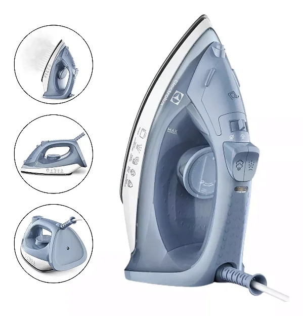 Ferro de Passar Seco e Vapor Electrolux Efficient Base antiaderente Vapor Vertical Extra 1200W de Potência Cabo 1,35m ESI10 110v