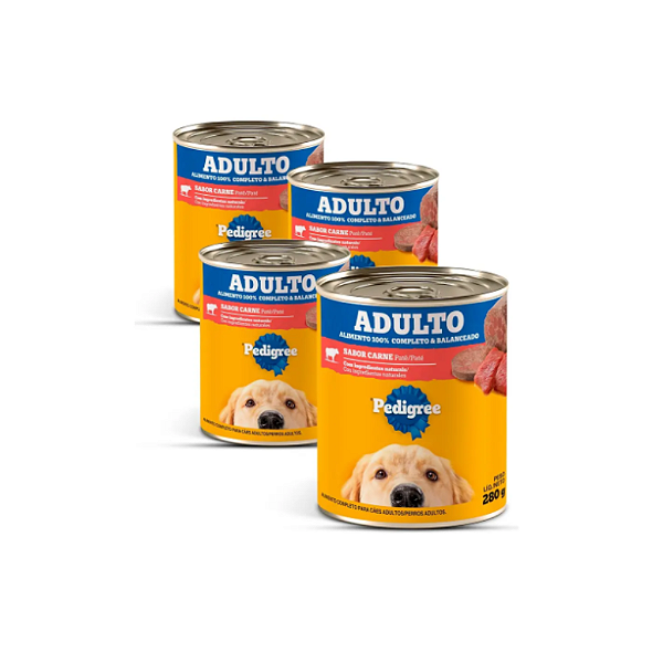 Ração Pedigree Lata Patê de Carne para Cães