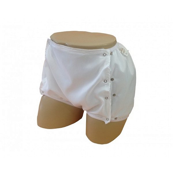 Calça Plástica Geriátrica Com Botões
