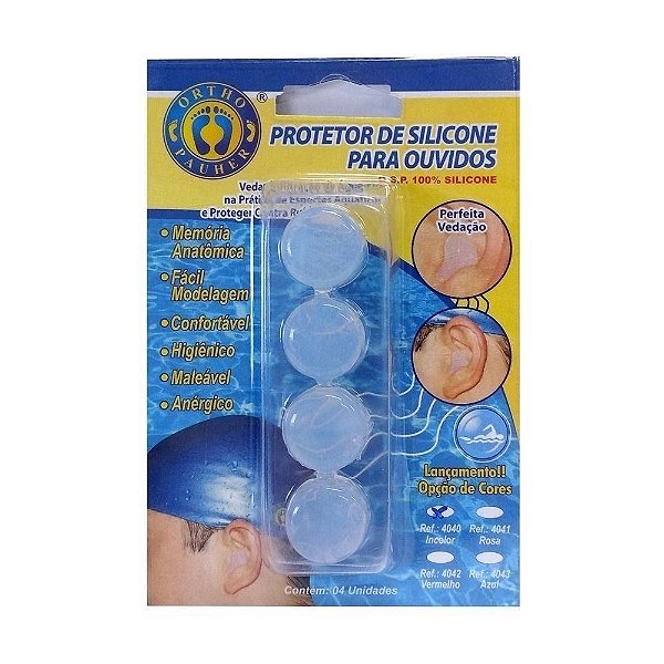 Protetor de Ouvido 4040 Silicone Moldável Orthopauher - Incolor