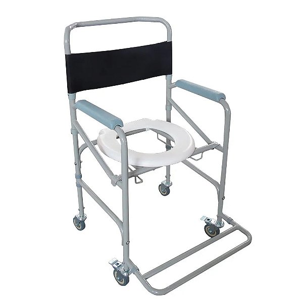 CADEIRA DE BANHO HIGIENICA ADULTO DE AÇO DOBRAVEL 120 KG D40 DELLAMED