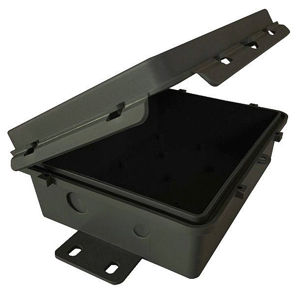 Caixa Hermética Plástica Preta Mini 17 X 13,5 X 6,5cm Multitoc