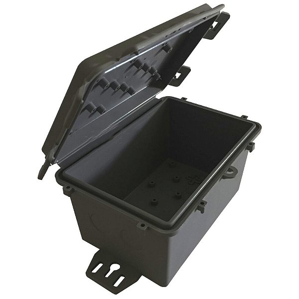 Caixa Hermética Plástica Preta Micro 11,5 X 7,5 X 7cm Multitoc