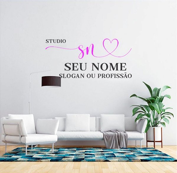 Adesivo de logotipo para parede Personalizado com 2 cores