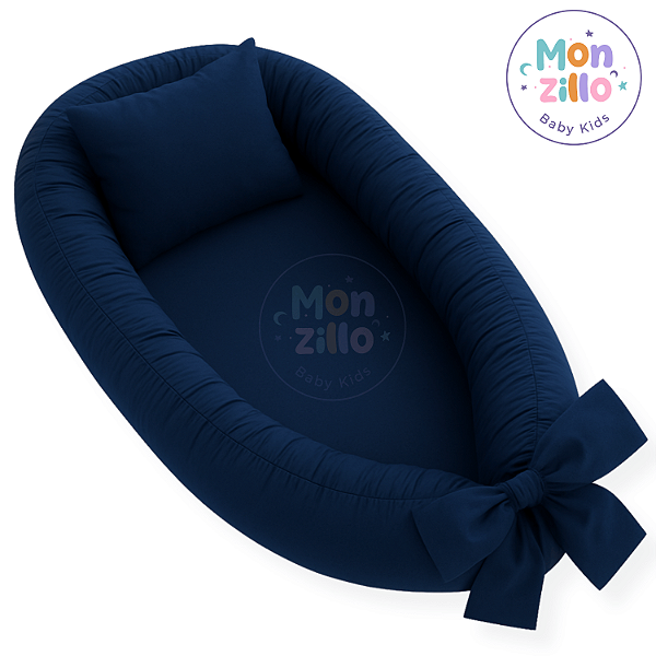 Ninho Para Bebê Redutor De Berço Micropercal 400 Fios Marinho