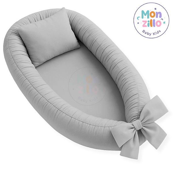 Ninho Para Bebê Redutor De Berço Micropercal 400 Fios Cinza
