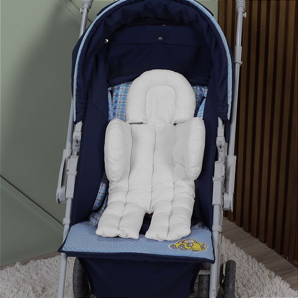 Apoio Redutor De Carrinho e Bebê Conforto Luxo Branco