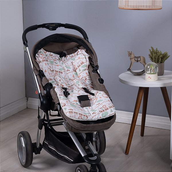 Capa De Carrinho Novo Colchonete De Bebê Universal Caminhos Selva