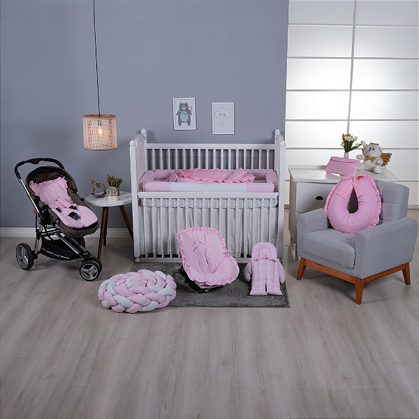 Kit Enxoval de Bebê Coleção Cor Lisa Rosa