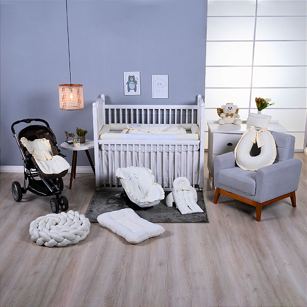 Kit Enxoval de Bebê Coleção Cor Lisa Palha