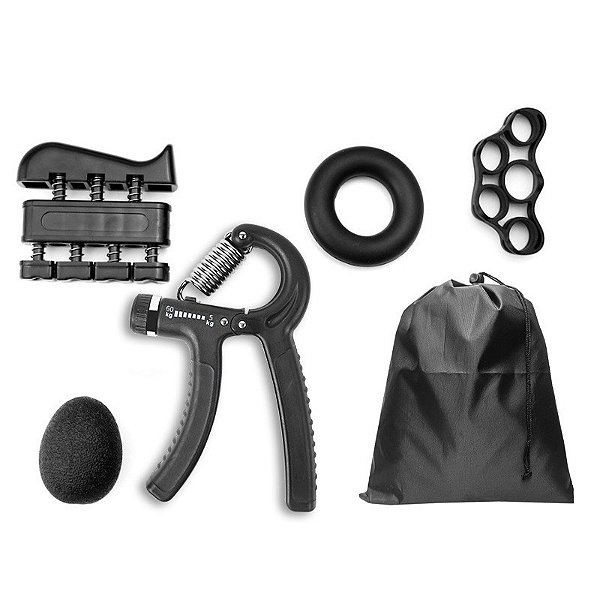 Kit Hand Grip exercício Dedos Mãos Punho Fisioterapia 5 Pçs