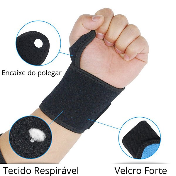 Munhequeira Pulso Para Tendinite Órtese Ajustável Neoprene