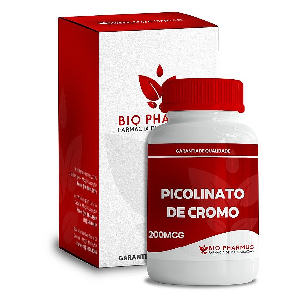 Picolinato de Cromo 200mcg - Biopharmus