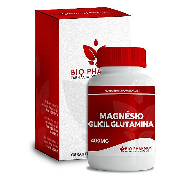 Magnésio Glicil Glutamina 400mg - Biopharmus
