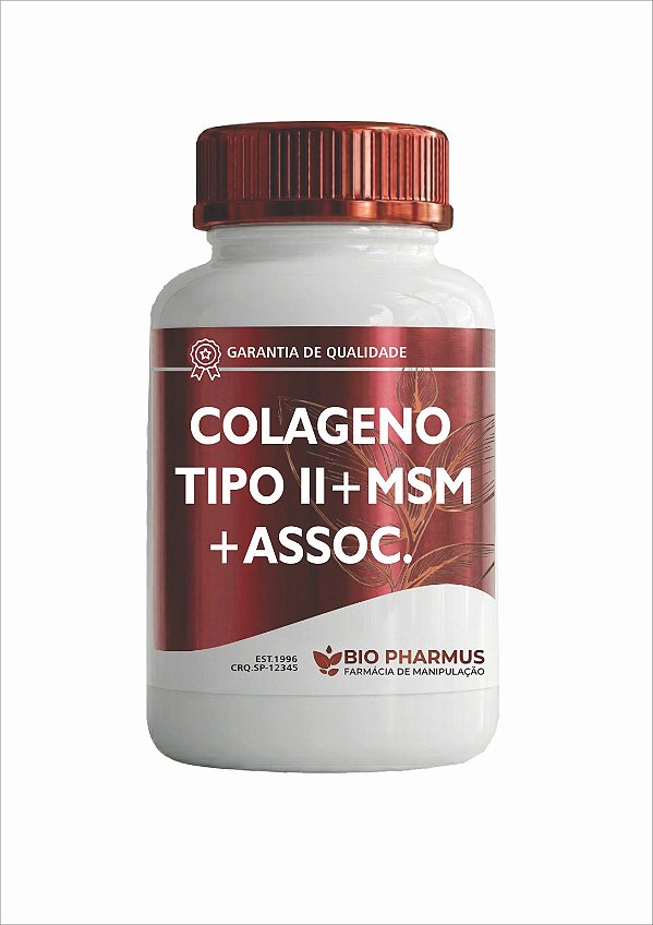 Colágeno Tipo II 40mg + Msm 50mg + Ácido Hialurônico 100mg + Move 50mg - Bio Pharmus