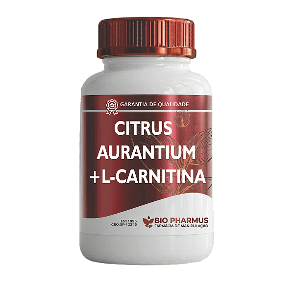 picolinato de cromo l carnitina Citrus Aurantium 200mg + L Carnitina 200mg ( Pote separado) + Picolinato de  Cromo 500mcg + Chá Verde 150mg - Biopharmus