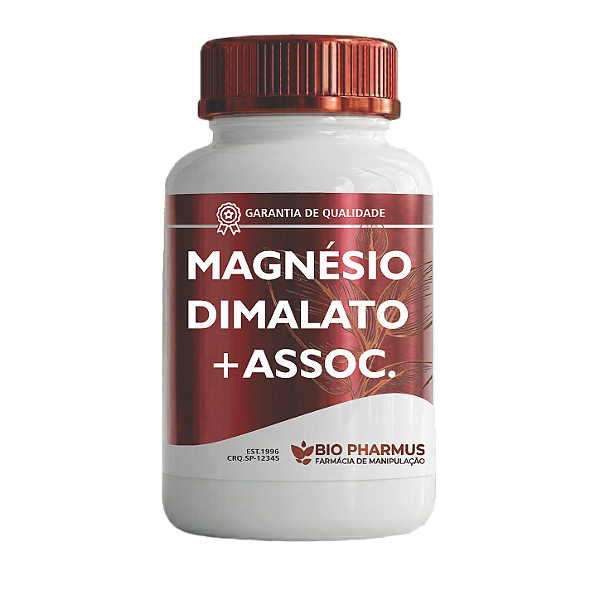 Magnesio Dimalato 150mg + Magnesio Treonato 100mg + Carbonato De Calcio 300mg + Vitamina D3 2000ui + Vitamina K2 100mcg - Biopharmus