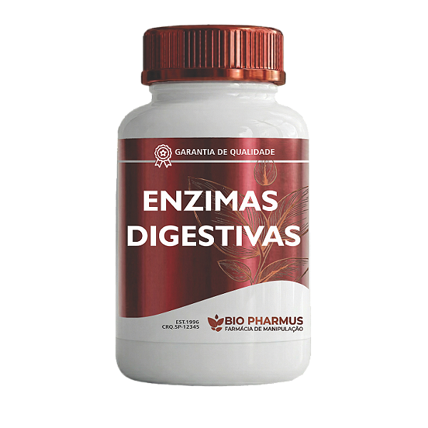 Protease 200mg + Pancreatina 50mg + Papaina 50mg + Bromelina 100mg + Betaina Hidrocloridrico 50mg - Bio Pharmus