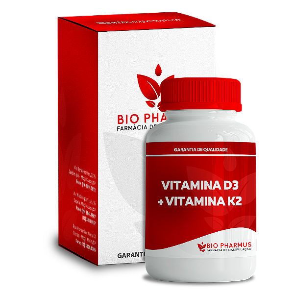 Vitamina D3 + Vitamina K2 (30 Cápsulas)