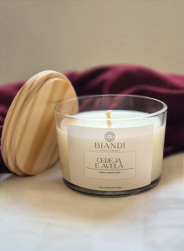 VELA CEREJA E AVELÃ 100g