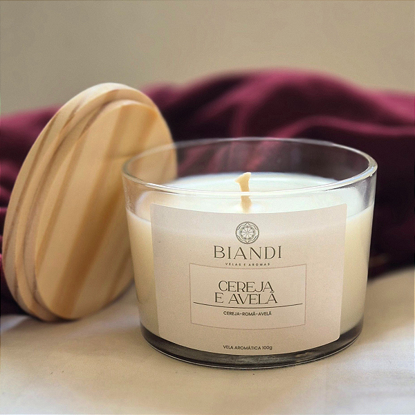 VELA CEREJA E AVELÃ 100g