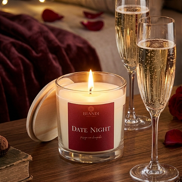 Vela Date Night - Pêssego com Champanhe