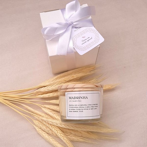 Vela Convite Madrinha Batismo