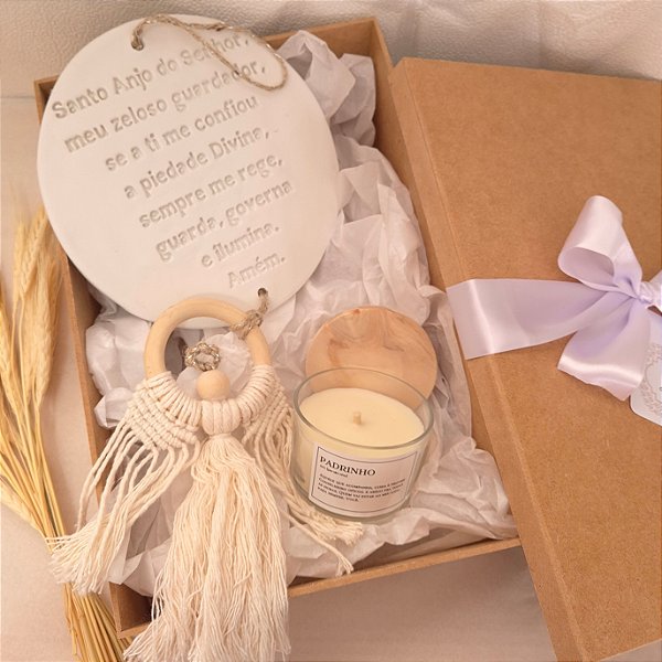 Vela Convite Padrinho Batismo kit