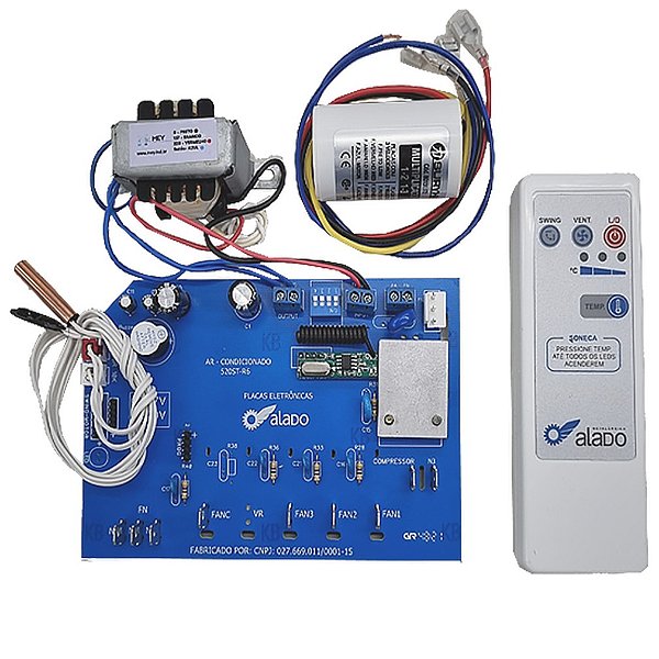 Placa universal para ar condicionado 3 velocidades com multiplicador e controle