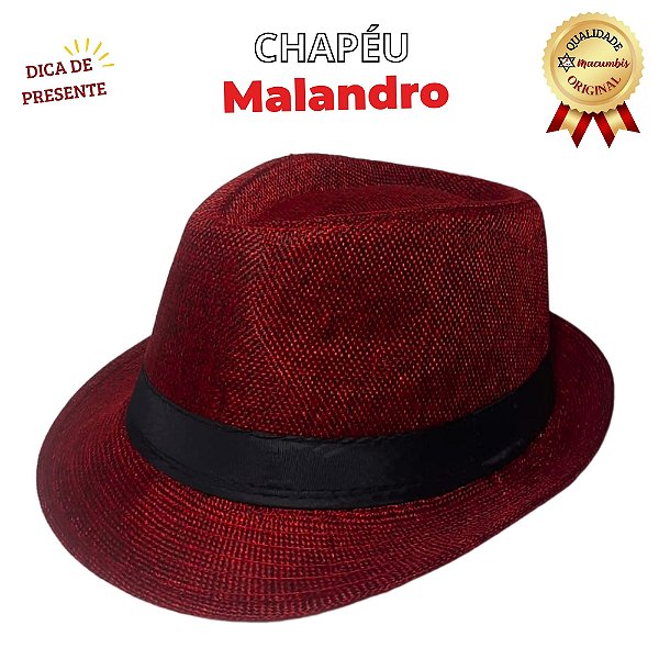 Chapeu Panama Malandro Vermelho