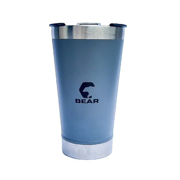 Copo Térmico Inox Bear Kodiak com Abridor e Tampa Cinza 580 ml