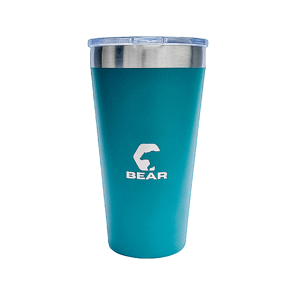 Copo Térmico Inox Bear Homer com Tampa Acrílica  Azul 470 ml