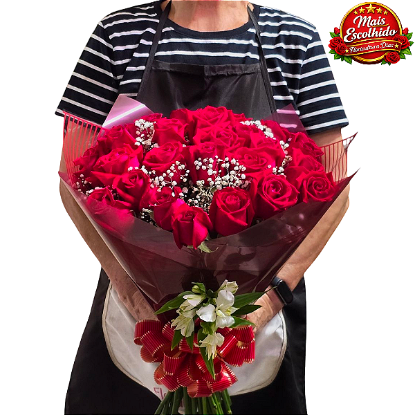 Buquê Caldas da Rainha - 24 Rosas Nacionais