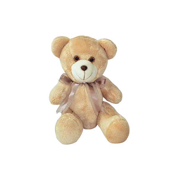 ADICIONAL - Urso de pelúcia articulado com laço médio