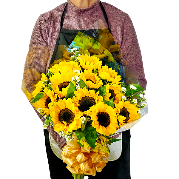 Buquê Matarazzo - 12 Girassois